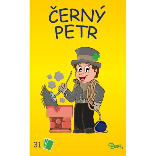 Karty Černý Petr kominík žlutá krabička