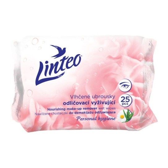 Vlhčené ubrousky Linteo Satin odličovací 25 ks,...