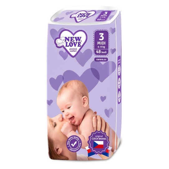 Dětské jednorázové pleny New Love Premium...