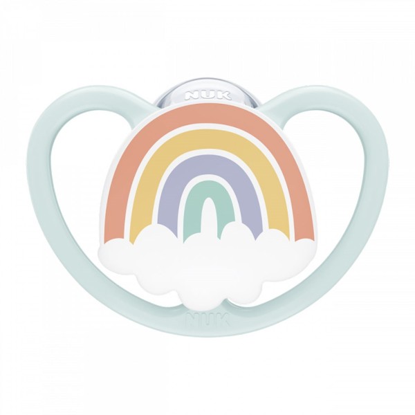 Šidítko Space NUK 0-6m rainbow, barva: Multicolor, velikost: 0-6 m