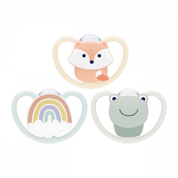 Šidítko Space NUK 0-6m rainbow, barva: Multicolor, velikost: 0-6 m